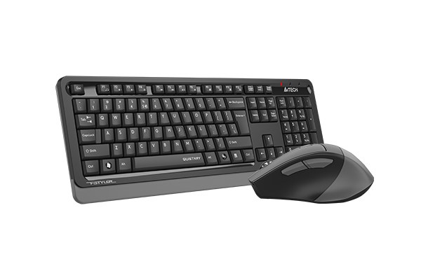 A4tech FGS1035Q, bezdrátový kancelářský set klávesnice s myši, šedá