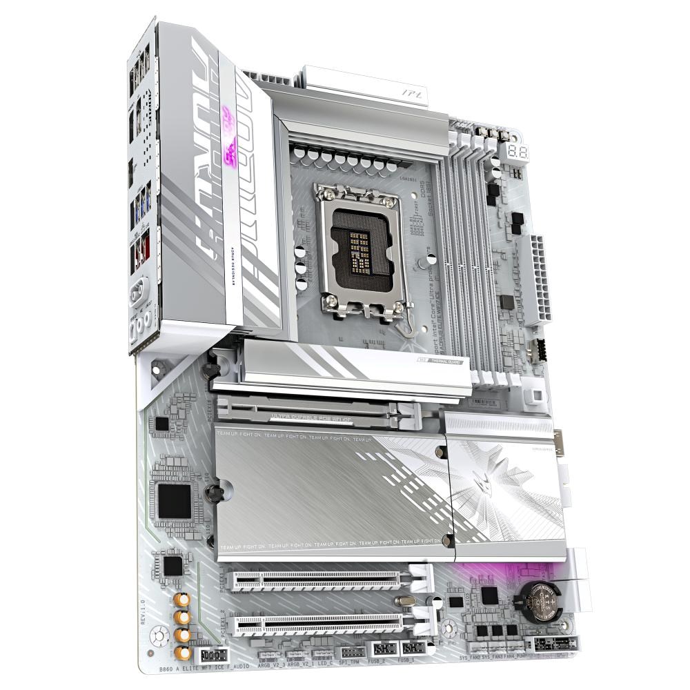 GIGABYTE MB Sc LGA1851 B860 AORUS ELITE WIFI7 ICE, Intel B860, 4xDDR5, 1xUSB4, 1xDP, 1xHDMI, WiFi, ATX