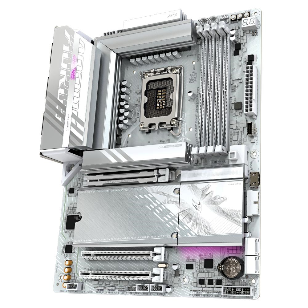 GIGABYTE MB Sc LGA1851 B860 AORUS ELITE WIFI7 ICE, Intel B860, 4xDDR5, 1xUSB4, 1xDP, 1xHDMI, WiFi, ATX