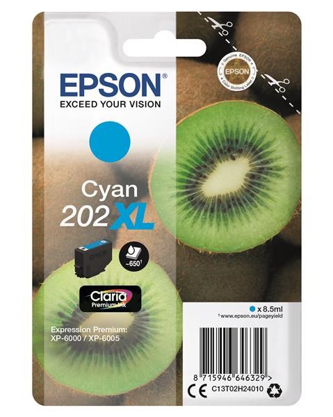 EPSON ink bar Singlepack "Kiwi" Cyan 202XL Claria Premium Ink 8,5 ml