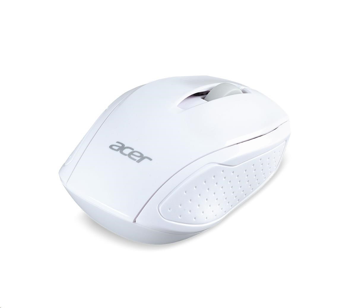 ACER Wireless Mouse G69 White - RF2.4G, 1600 dpi, 95x58x35 mm, 10m dosah, 2x AAA, Win/Chrome/Mac,Retail Pack