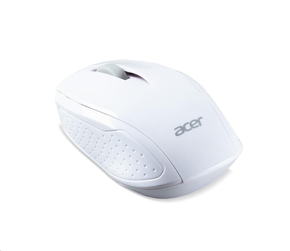 ACER Wireless Mouse G69 White - RF2.4G, 1600 dpi, 95x58x35 mm, 10m dosah, 2x AAA, Win/Chrome/Mac,Retail Pack