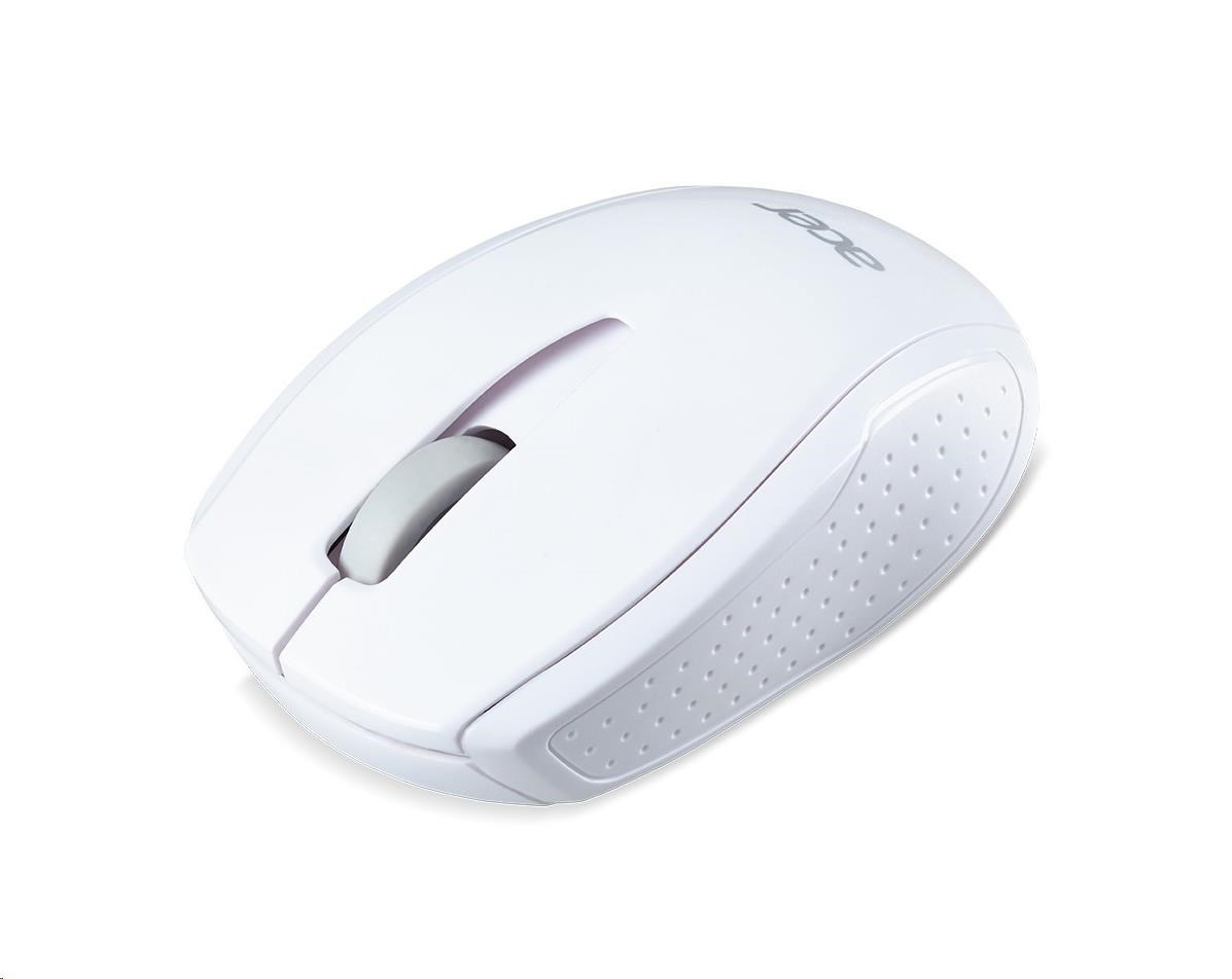 ACER Wireless Mouse G69 White - RF2.4G, 1600 dpi, 95x58x35 mm, 10m dosah, 2x AAA, Win/Chrome/Mac,Retail Pack