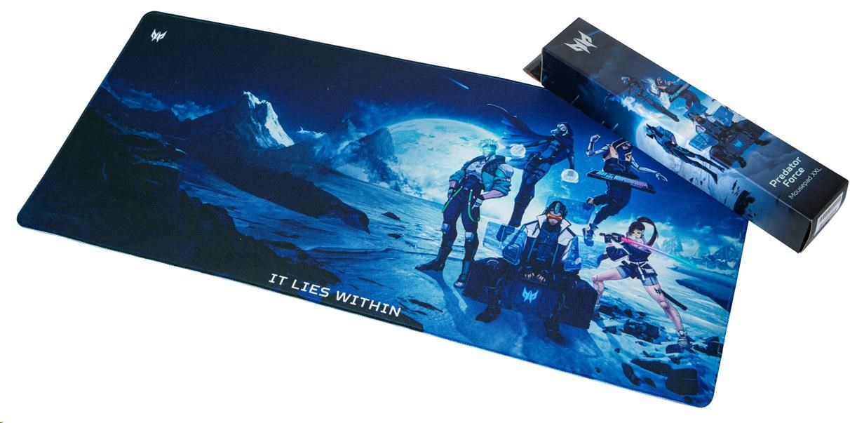 ACER Predator Gaming Mousepad XXL, podložka pod myš a klávesnici, spodní gumová protiskluzová vrstva