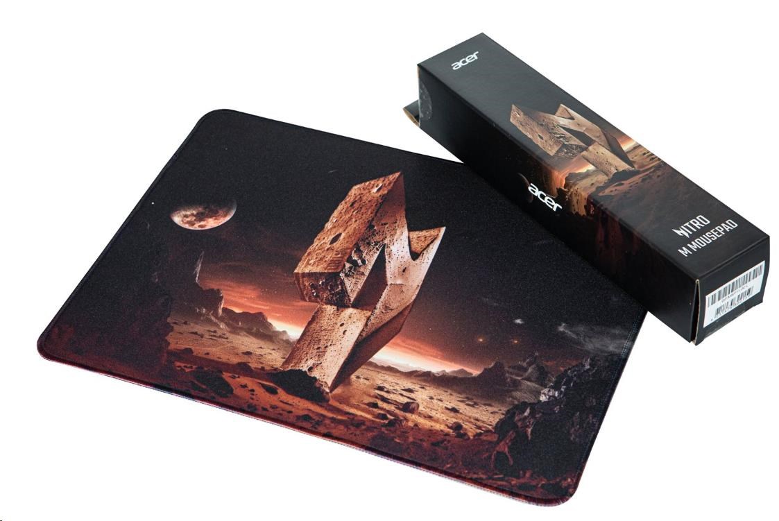 ACER Nitro Mousepad M, podložka pod myš, spodní gumová protiskluzová vrstva, horní vrstva polyester s potiskem, 350