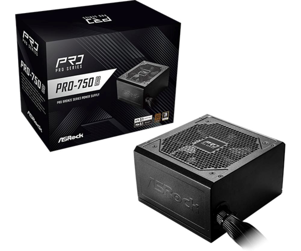 ASROCK zdroj PRO-750B, 750W, 80Plus Bronze, 120 mm, ATX 3.1