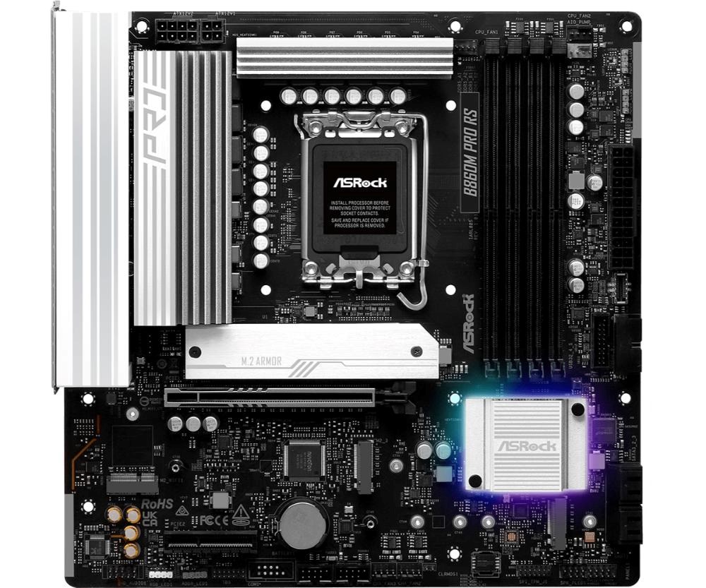 ASRock MB Sc LGA1851 B860M Pro RS, Intel B860, 4xDDR5, 1xDP, 1xHDMI, mATX