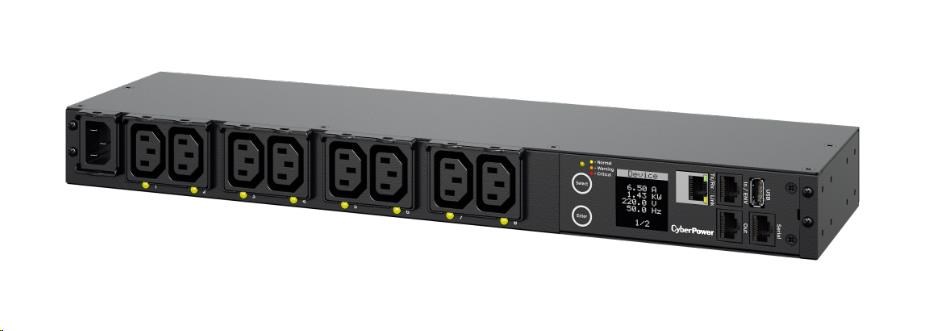 CyberPower Rack PDU, Switched, 1U, 10A, (8)C13, IEC-320 C14