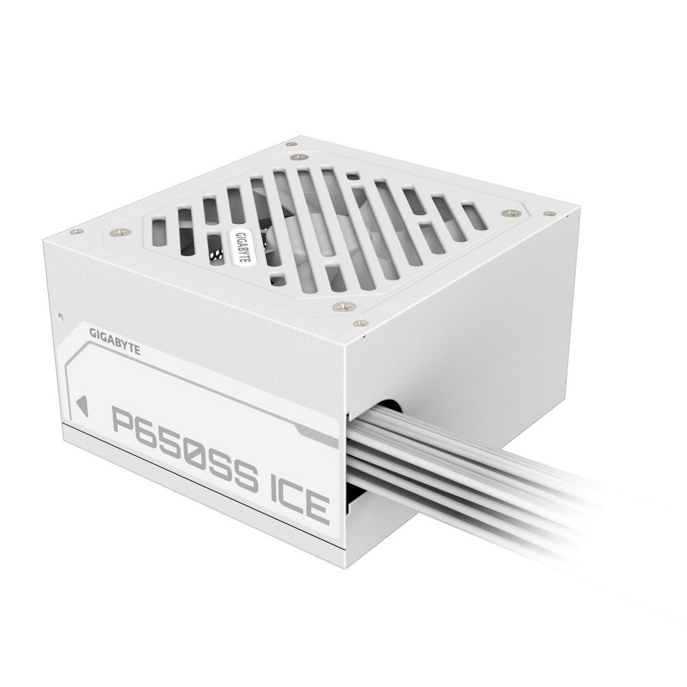 GIGABYTE zdroj P650SS ICE, 650W, 80+ Silver, 120mm, ATX 3.0, bílá