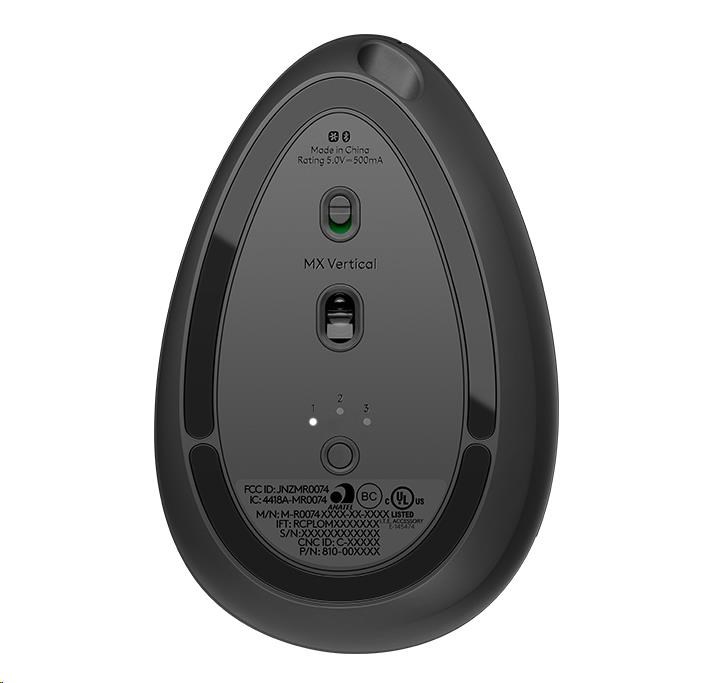 Logitech Wireless Mouse MX Vertical, graphite