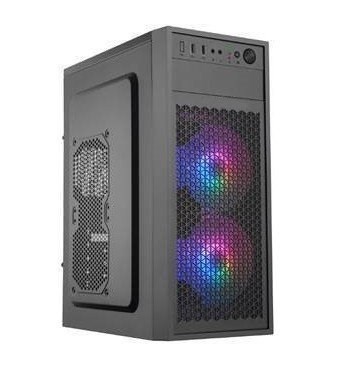 EUROCASE skříň ML N6-530B, ATX, 2x USB-A, 2x 120mm ARGB Fan, černá