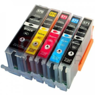Canon CLI-571 Bk, C,M,Y + PGI-570Bk multipack kompatibilní cartridge