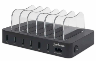 MANHATTAN USB nabíjecí stanice, 6-Port USB Charging Station, USB-A, černá