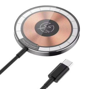 1stCOOL bezdrátová přenosná QI nabíječka 15W, MagSafe, USB-C, černá