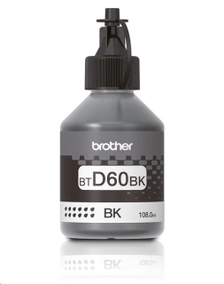 BROTHER INK BT-D60BK black pro T4xx, T5xx, T7xx, T9xx cca 6000 stránek, bezpigmentový - INKTANK