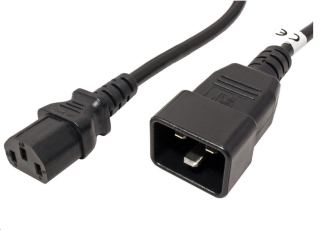PREMIUMCORD Kabel síťový propojovací 230V 10A 1m, konektory IEC 320 C13 - IEC 320 C20