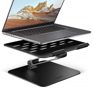 AXAGON STND-LQB, hliníkový HQ stojan pro notebooky 10"-17.3", nastavitelná výška a úhel, černý