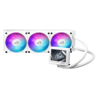 ASUS vodní chladič CPU AIO ROG RYUJIN III 360 ARGB EXTREME, 3x120mm, LGA1851, AM5, bílá