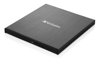 VERBATIM externí mechanika Slimline Blu-ray Writer (USB-C, USB 3.0) Zdarma BR Disc 25GB (CD DVD BD + NERO