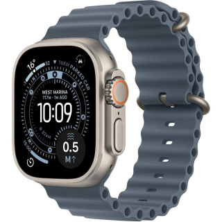 Apple Watch Ultra 3 GPS + Cellular 49mm Natural Titanium Case with Anchor Blue Ocean Band