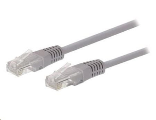 C-TECH kabel patchcord Cat5e, UTP, šedý, 0,5m