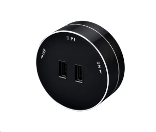 Viking zásuvkový modul A50, 2x USB-A, černá