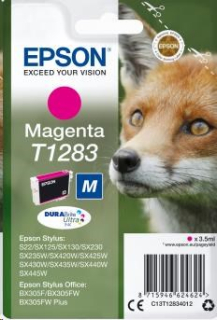 EPSON ink bar Singlepack "Liška" Magenta T1283 DURABrite Ultra Ink (3,5 ml)