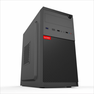 BAZAR - 1stCOOL skříň STEP 5, micro tower, AU, USB 3.0, USB-C, bez zdroje, černá, poškozený obal.