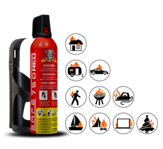 Safe SET Hasicí sprej 750 RED + držák 75C