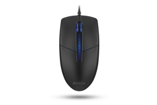 A4tech N-530S, podsvícená kancelářská myš, 1200 DPI, USB, černá