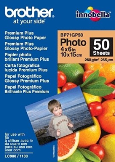 BROTHER Paper BP-71 foto lesklý 10x15/50ks