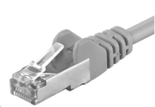 PREMIUMCORD Patch kabel CAT6a S-FTP, RJ45-RJ45, AWG 26/7 0,5m šedá