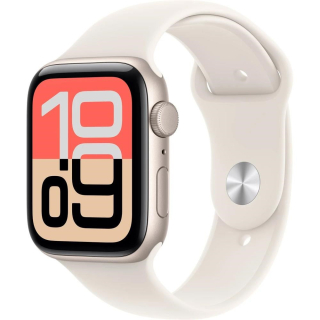 Apple Watch SE 3 GPS 44mm Starlight Aluminium Case with Starlight Sport Band - S/M