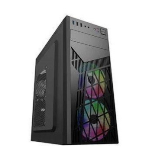BAZAR - EUROCASE skříň ML N6-560B, ATX, 2x USB-A, 1x USB-C, 2x 120mm ARGB Fan, černá - Rozbaleno (Komplet)