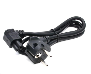 C-TECH kabel síťový VDE 220/230V napájecí notebook 3 pin Schuko, lomený, 1,8m