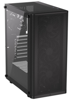 BAZAR - Endorfy skříň Ventum 200 Air/ 4x120mm PWM fan / 2xUSB / tvrzené sklo / černá - Poškozený obal