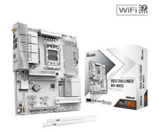 ASRock MB Sc AM5 B850M Challenger WiFi WHITE,  AMD B850, 4xDDR5, 1xHDMI, WiFi, mATX