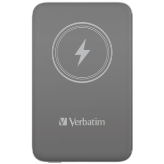 VERBATIM Powerbanka Charge 'n' Go, Magnetická, 10000 mAh, USB-C, Šedá
