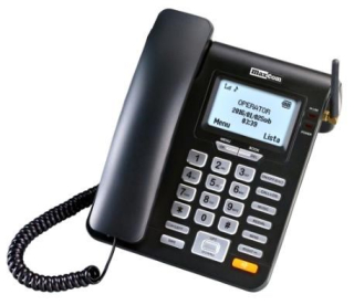 BAZAR - MaxCom MM28DHS, stolní GSM telefon, černá - Po opravě (Komplet)