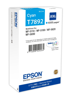 EPSON Ink bar WF-5xxx Series Ink Cartridge "Pisa" XXL Cyan (34,2 ml) (4.000 str.)