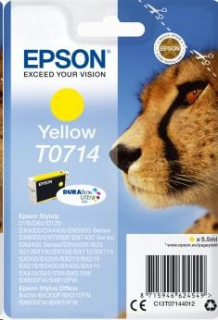 EPSON ink bar Singlepack Yellow T0714 DURABrite Ultra Ink (5,5 ml)
