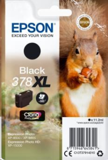 EPSON ink čer Singlepack Black 378XL Claria Photo HD Ink 11,2 ml