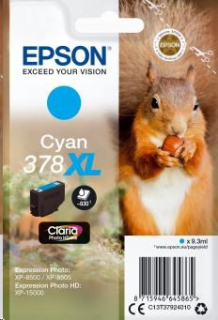 EPSON ink bar Singlepack Cyan 378XL Claria Photo HD Ink 9,3 ml