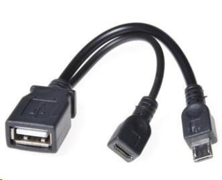PREMIUMCORD USB redukce kabel USB A/female+Micro USB/female - Micro USB/male OTG