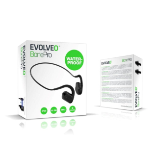 EVOLVEO bezdrátová sluchátka BonePro MP3 32GB, na lícní kosti,černá