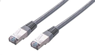 C-TECH kabel patchcord Cat5e, FTP, šedý, 0,25m