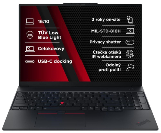 LENOVO NTB ThinkPad E16 AMD G3 - Ryzen7 250,16" WUXGA,32GB,1TBSSD,FHD+IRcam,W11H