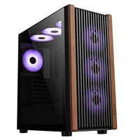 1stCOOL skříň G6 Noble, Mid Tower, ATX, AU, Průhledná Bočnice, 4x 120mm ARGB Fan, Černá