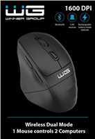 WG - Bezdrátová myš WG5 SeaMouse, 2v1, bluetooth + USB dongle, černá
