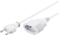 PREMIUMCORD Kabel síťový 230V, prodlužovací dvojvidlice, 2m